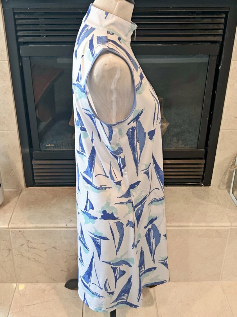 AnaClare Sporty Sailboat Dress. L - Picture 3 of 5